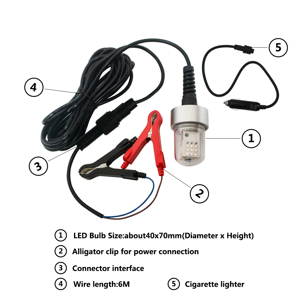 Японская подводная рыболокатор 15 Вт подсветка для рыб под водой ночное освещение