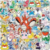 103050100pcs pokemon cartoon stickers kawaii pikachu decals for kids decorative skateboard guitar laptop waterproof stiker