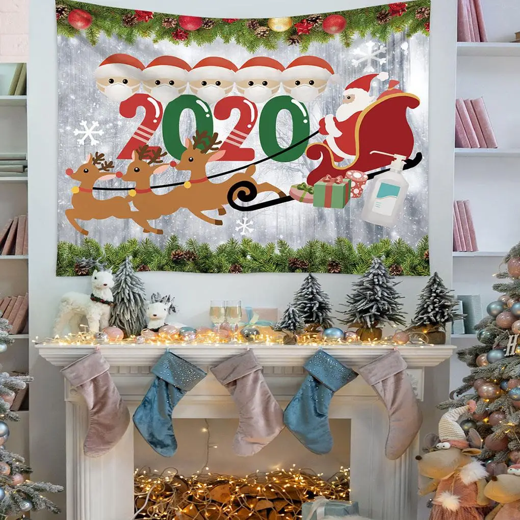 

Камин карантин персонализированный выживший семья гобелен семейное украшение 2020 рождественское праздничное украшение Настенная ткань