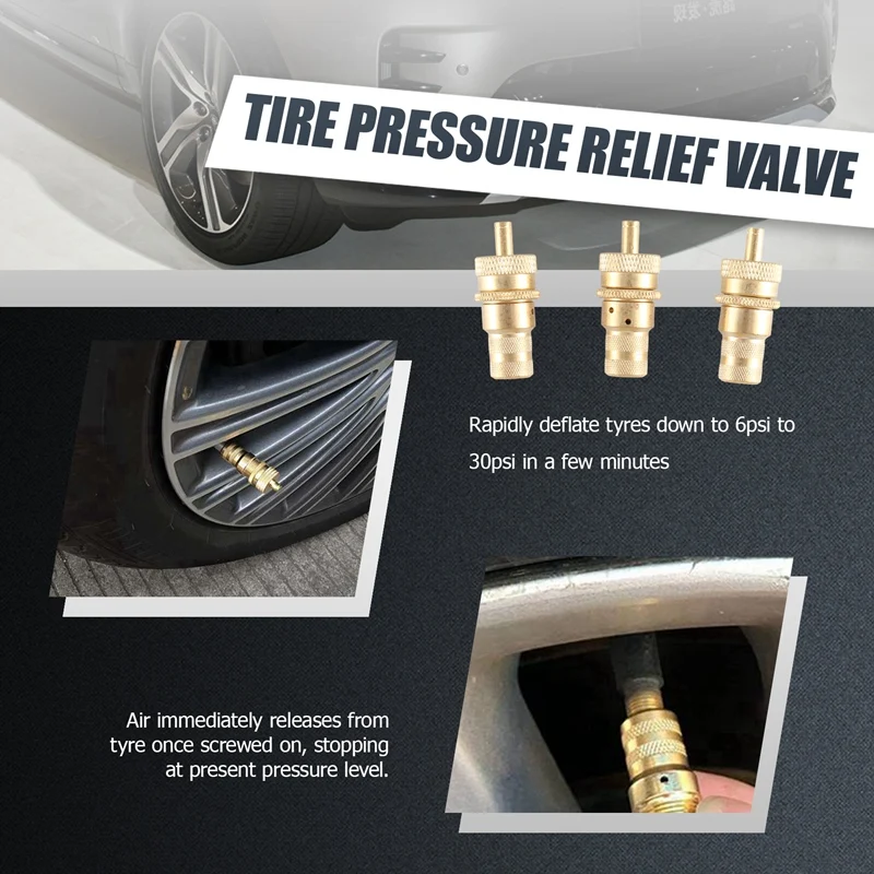 5 шт. внедорожная латунная машина для вентиляции шин комплект S Автоматический
