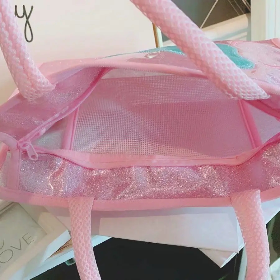 Cute Cartoon My Melody Portable Large Wash Bag Beach Bag Cosmetic Bag Hand Carrying Multifunctional Storage Bag