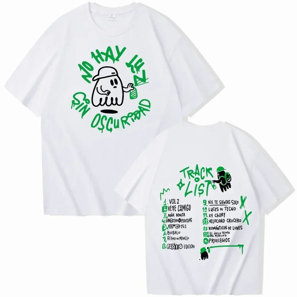 Модная мужская и женская футболка Feid Ferxxo с коротким рукавом круглым вырезом в