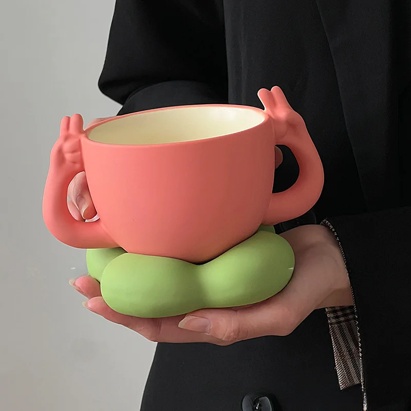 

Original Ceramic Mug Fun Creative Bie Coffee Cup Dish Set Ceramic Mug Milk Coffee Cup Cute Birthday Gift