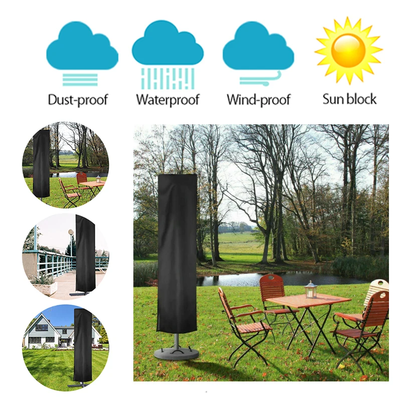 

Waterproof Cover Outdoor Sunshade Oxford Cloth Umbrella Cover Garden Weatherproof Patio Cantilever Parasol Rain Cover Accessory