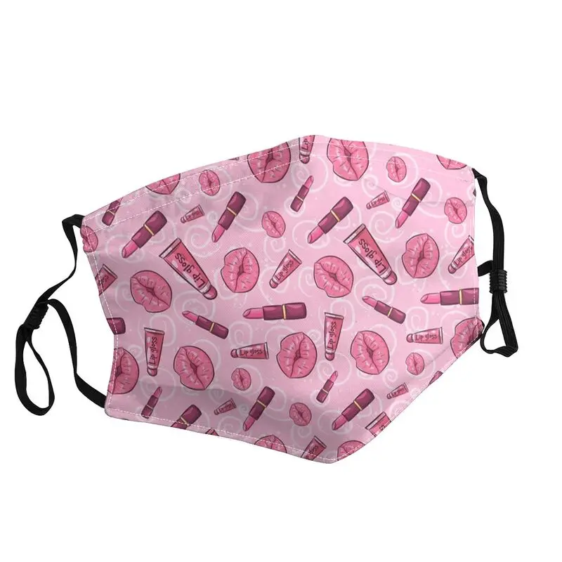 

Kisses Lipgloss And Lipstick Mask Adult Anti Dust Funny Makeup Tools Mask Protection Respirator Reusable Mouth Muffle