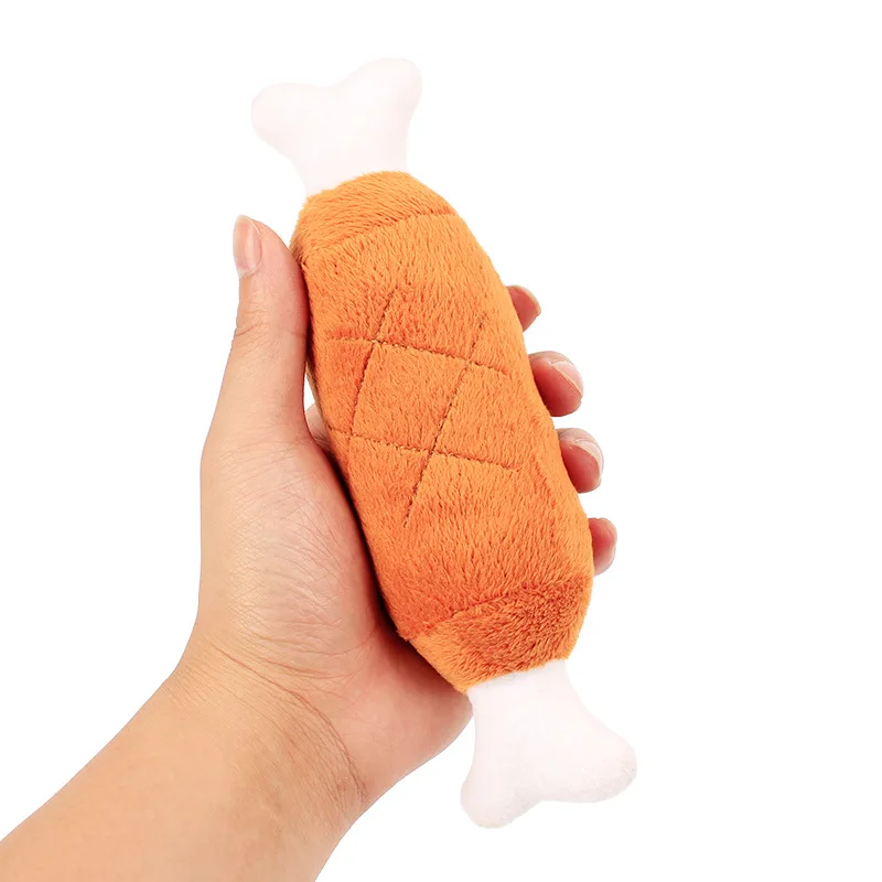 

Cute Dog Sounding Toy Pet Toys Plush Squeaky Toy Bite-Resistant Dog Chew Puppy Training Toy Chicken Legs Pet Supplies Durability