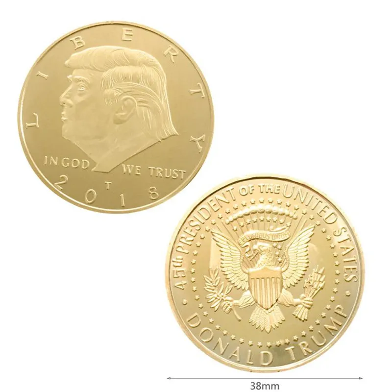 Фотообои с изображением Дональда Трампа исторические монеты посеребренные