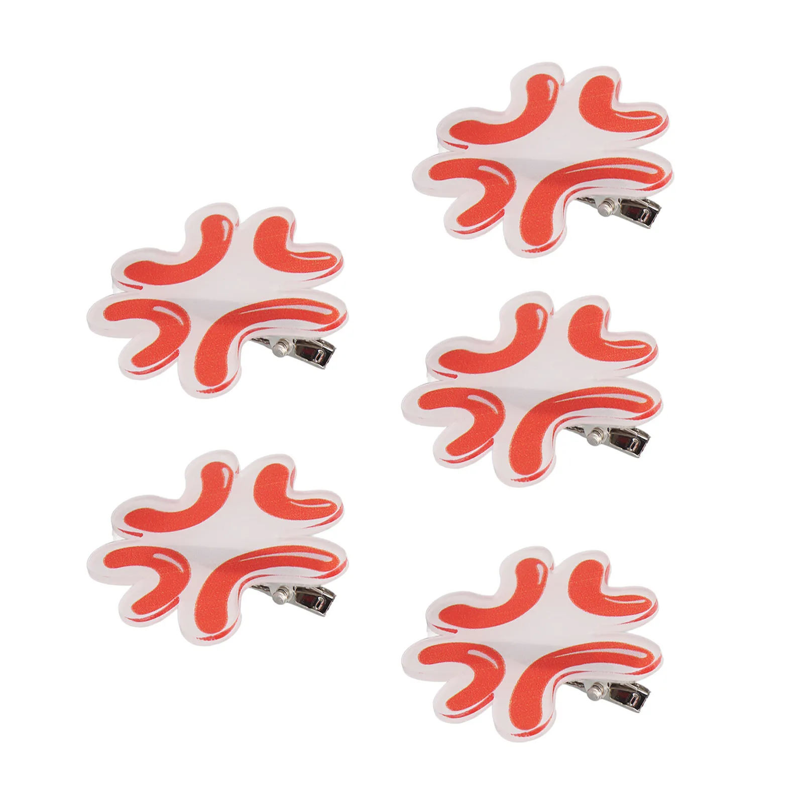 5шт Заколка для волос уникальной формы женщин и девочек милая забавная заколка