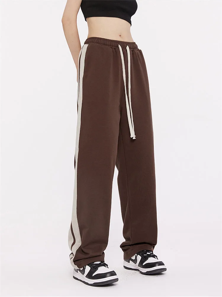 

Fall Casual Side Stripe Sweatpants Women Korean Style Fashion 2022 Baggy Long Pants Joggers Female All-match High Waist Trousers