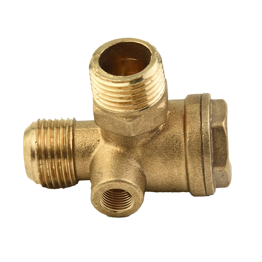 

Brand New Check Valve Air Compressor 20*20*10mm 3 Port Accessories Brass Connector Tool High Quality Male Threaded
