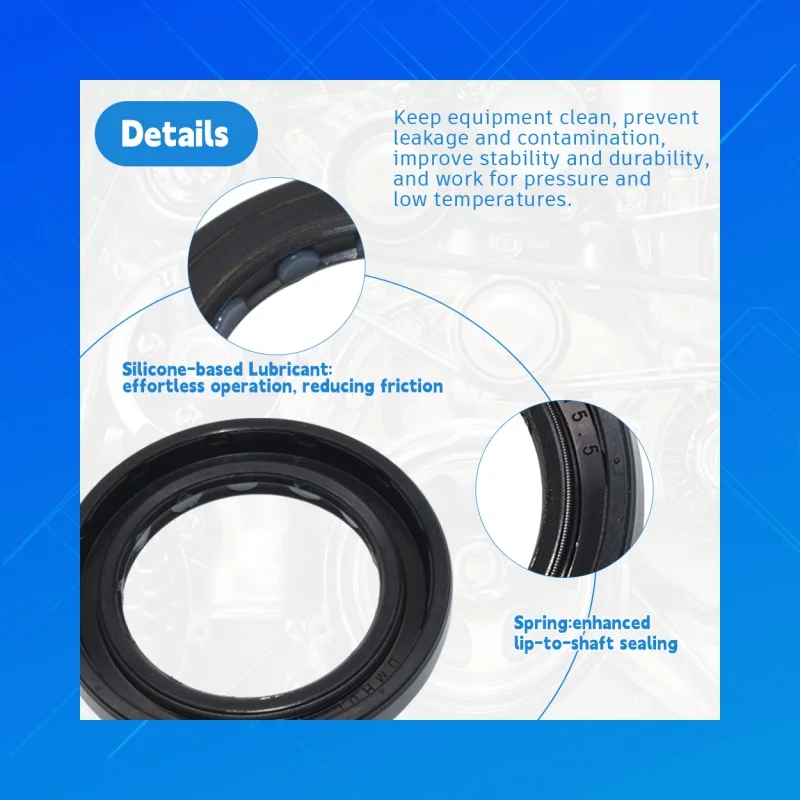 Фото Высококачественное резиновое уплотнение давления DMHUI из EPDM BAFSL1SF 35x52x6/5.5мм, подходит для Rexroth A6VM28 A2FO23 A2FO28 A2FO32 A2FO45 №1
