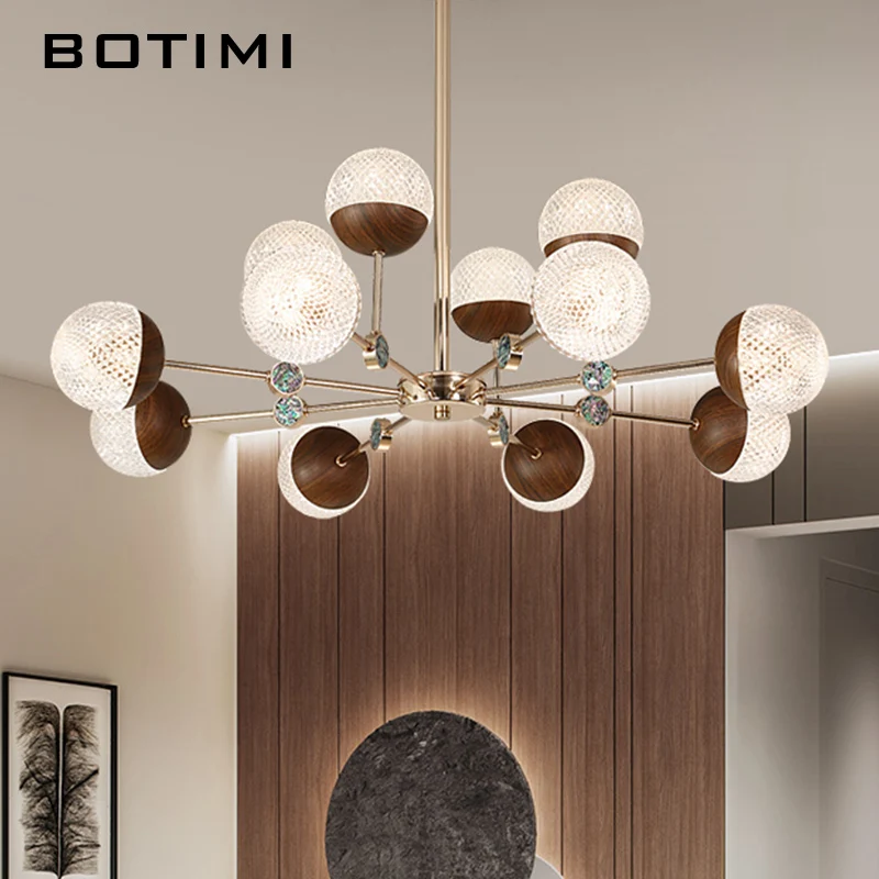 

Modern Chandelier With Round Lampshades For Foyer Home DECO Metal Bedroom Lighting Hanging Dining Lamps Living Room Lustres