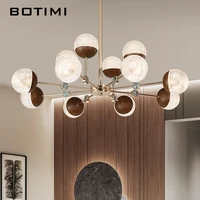 modern chandelier with round lampshades for foyer home deco metal bedroom lighting hanging dining lamps living room lustres