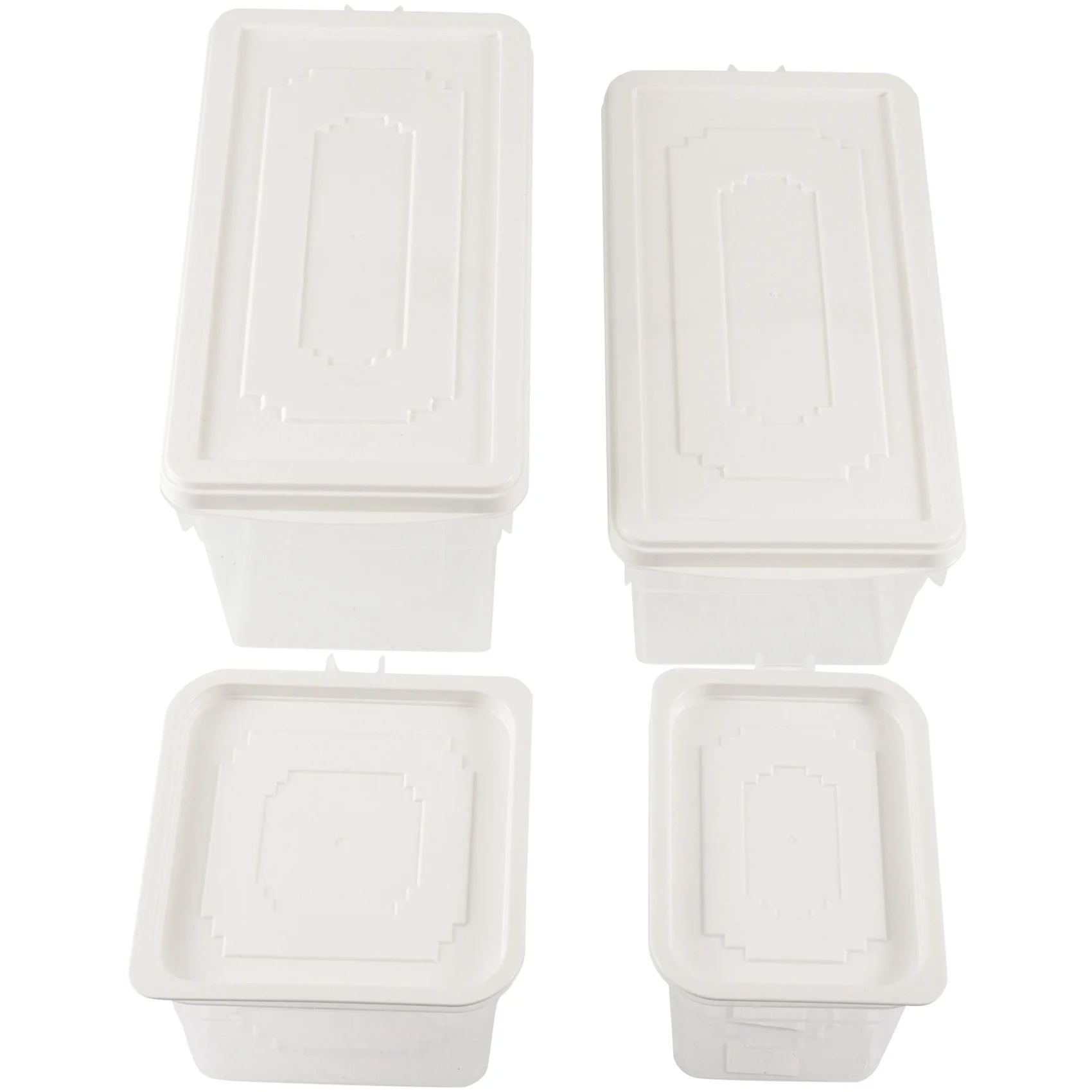 

Household Kitchen Storage Box Fruit Vegetable Egg Refrigerator Storage Box Transparent Sealed Fresh Keeping Box ,White