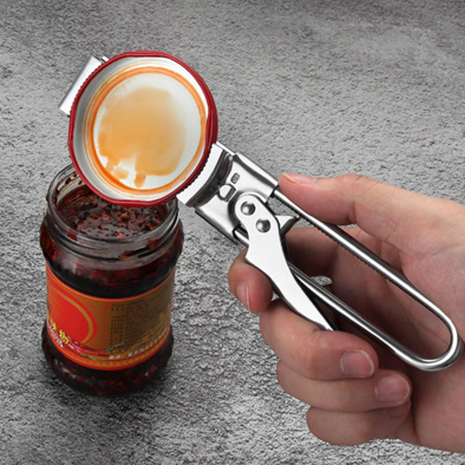 

Can Opener Handheld, Stainless Steel Kitchen Breakfast Cooking Lid Remover, Adjustable Manual Jam Jar Bottle Can Opener