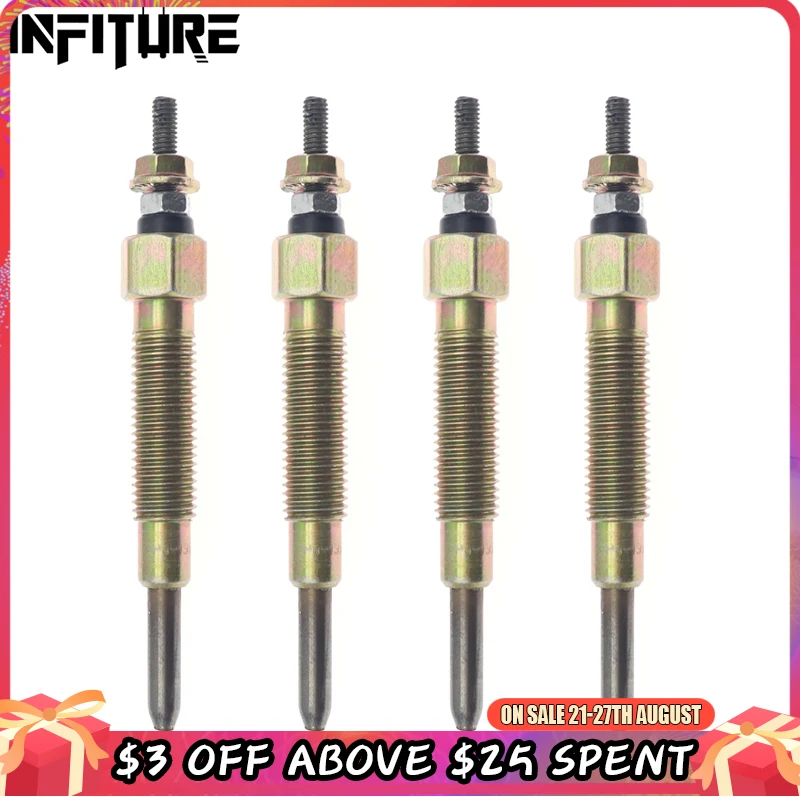 

4Pcs/Set Dual Core Diesel Heater Glow Plugs For Nissan Urban 2003 /TD25/TD27/PN-165/11065-43G01 Modification Accessories