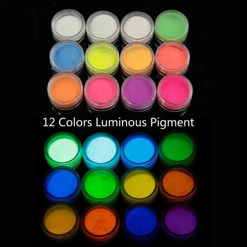 

Luminous Powder Non-Toxic Safety Powder for Acrylic Paint 12 Color 40GB