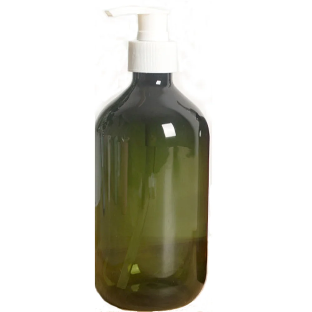 

300ml atrovirens color Refillable Squeeze plastic lotion bottle with white pump sprayer PET Plastic Portable lotion Bottle