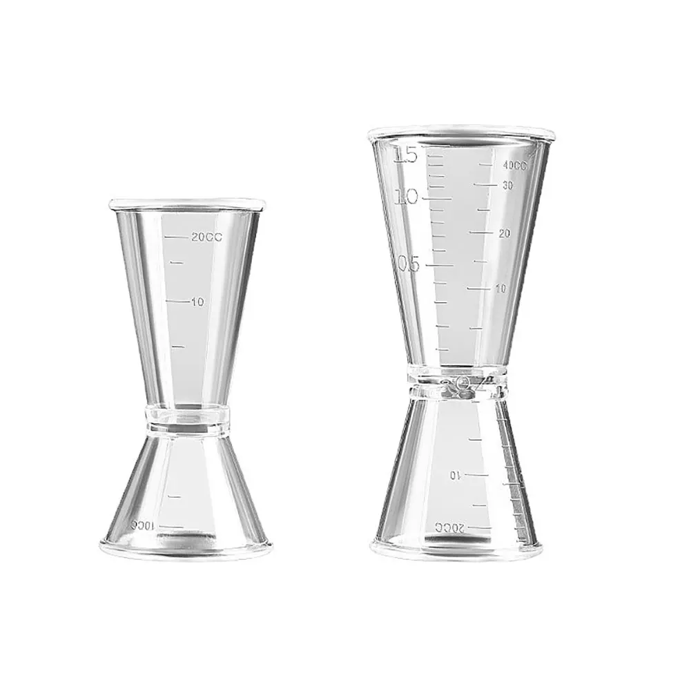

10/20ml 20/40ml Cocktail Shaker Measuring Cup Drink Beverage Mixed Scale Cup Barware Tool Clear Jigger Ounce Cup Kitchen Gadget