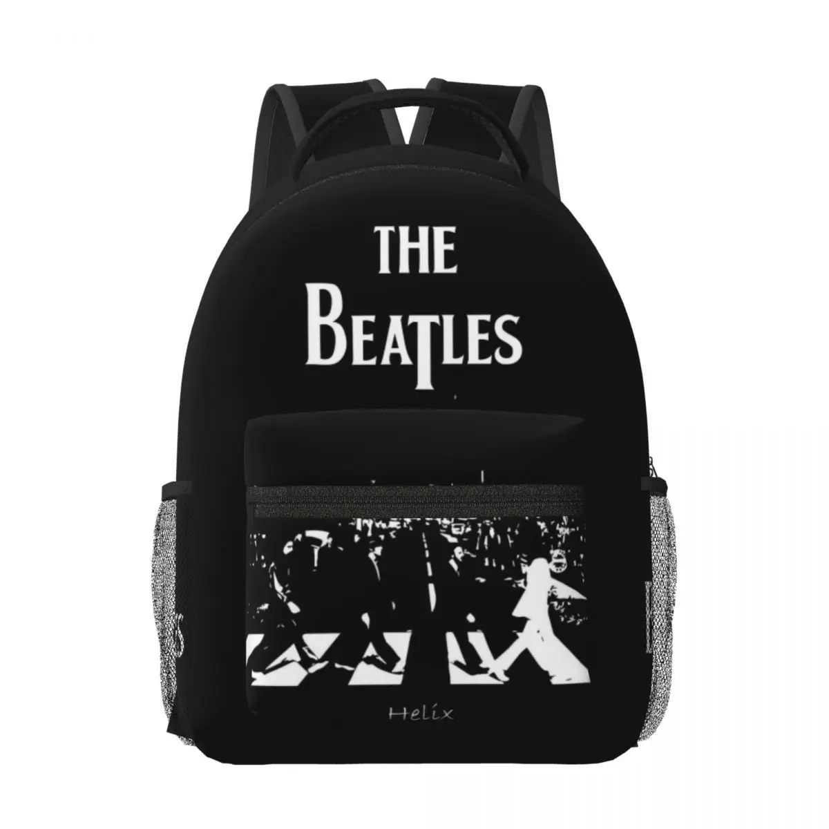 Harajuku The Beatle Memebers Art Student Школьная сумка для книг Холст Рюкзак начальной школы