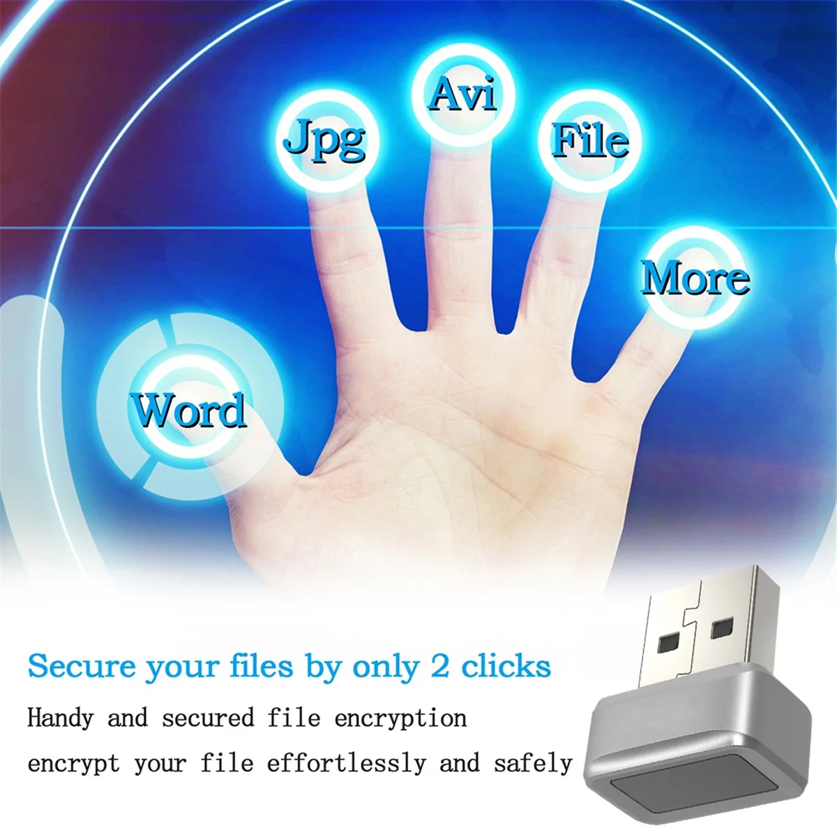 Фото SMIEA USB-считыватель отпечатков пальцев FIDO U2F портативный ключ безопасности для Windows Hello противоскользящий скоростной соответствующий ключ безопасности, A №2