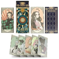 22 pcsset anime demon slayer tarot card divination kamado tanjirou kamado nezuko cosplay props anime card gift tarot card