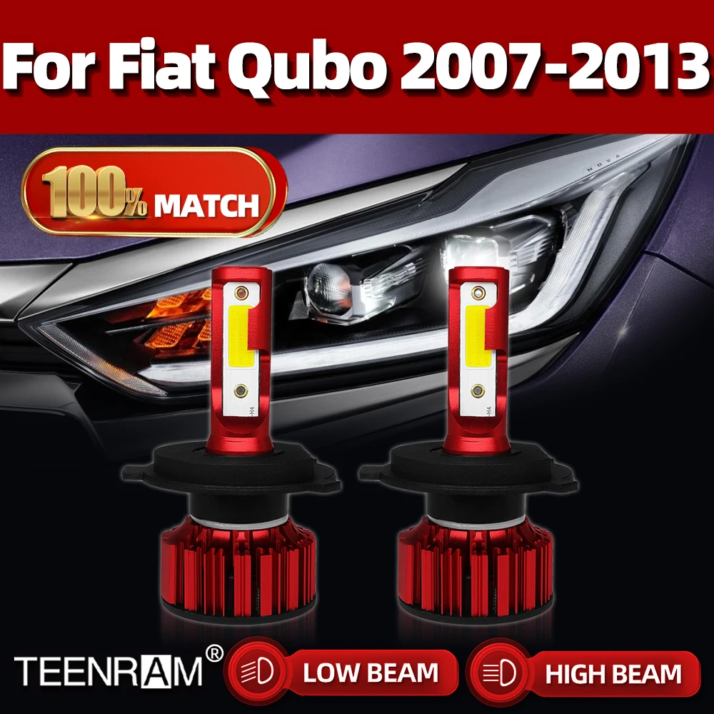 

H4 LED Headlights Bulbs 120W 20000LM CSP Chip Auto Headlamp 12V 6000K White For Fiat Qubo 2007 2008 2009 2010 2011 2012 2013