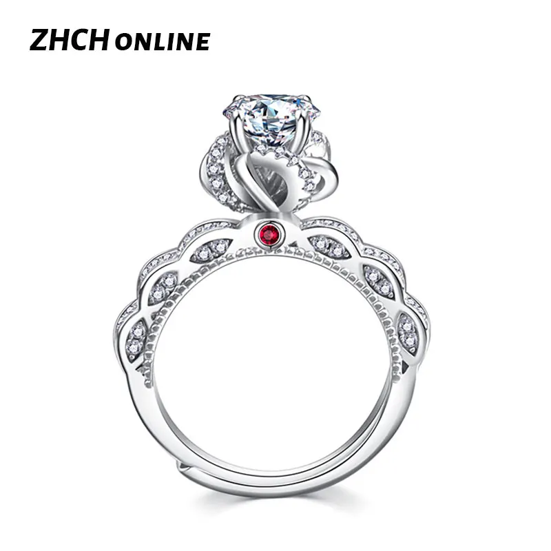 

Delicate Zircon Rings For Women Sparkling Wedding Accessories Fashion Luxury Designer Bridal Jewelry Kpop Marriage Proposal Ring