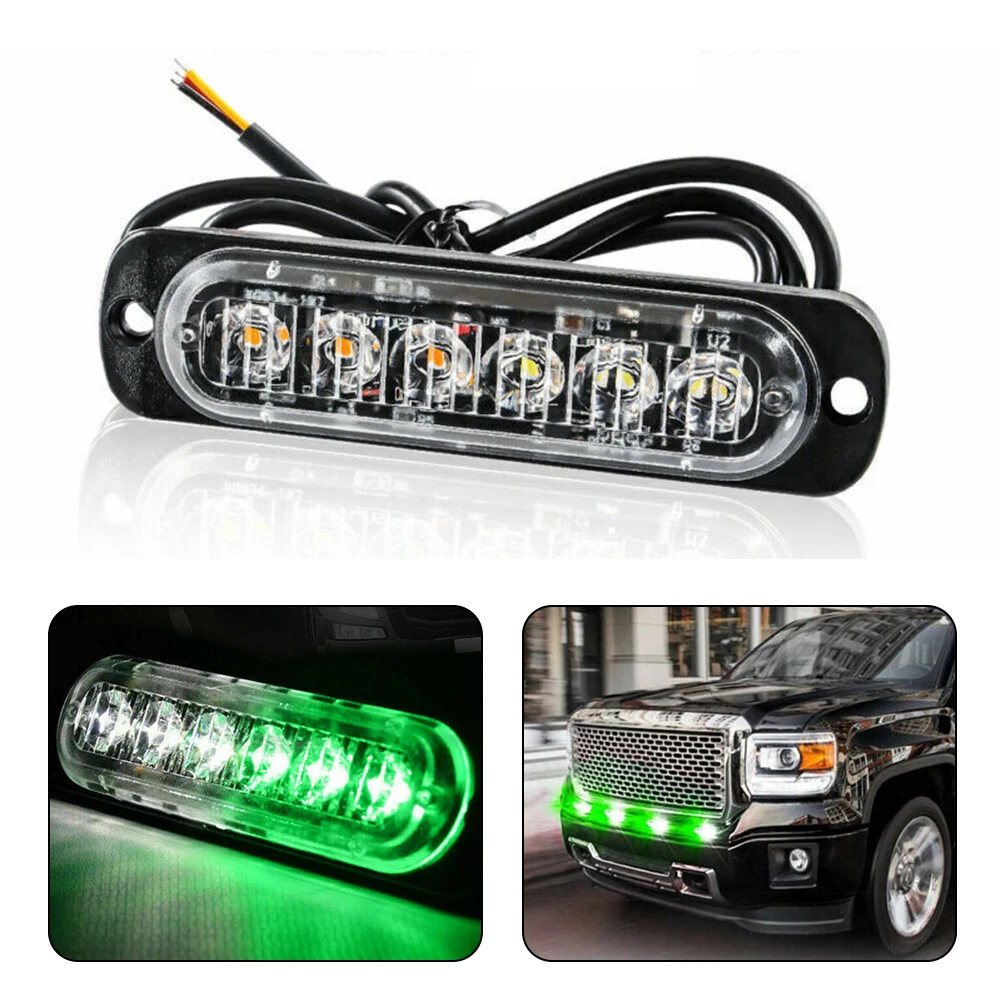 

1 Pc Car Strobe Flash Light Car Strobe Flash Light 112mm X 28mm X 10mm 18W Black Housing Car Strobe Flash Light DC 12V-24V