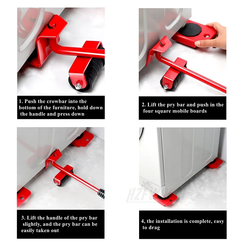 Portable Heavy Furniture Mover Tools Transport Lifter Shifter Sofa Refrigerator Washing Machine Wheel Slider Roller Mover Device images - 6