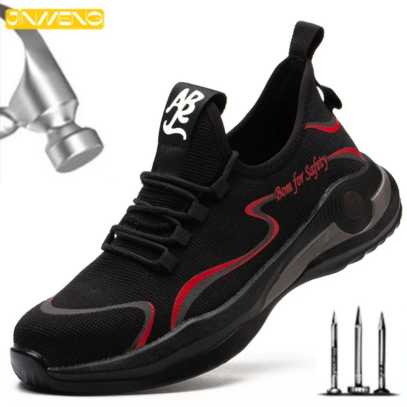 

Men's Women's Steel Toe Work Safety Shoes Camouflage Breathable Outdoor Leisure Sports Anti-smashing Puncture Boots Latest Style