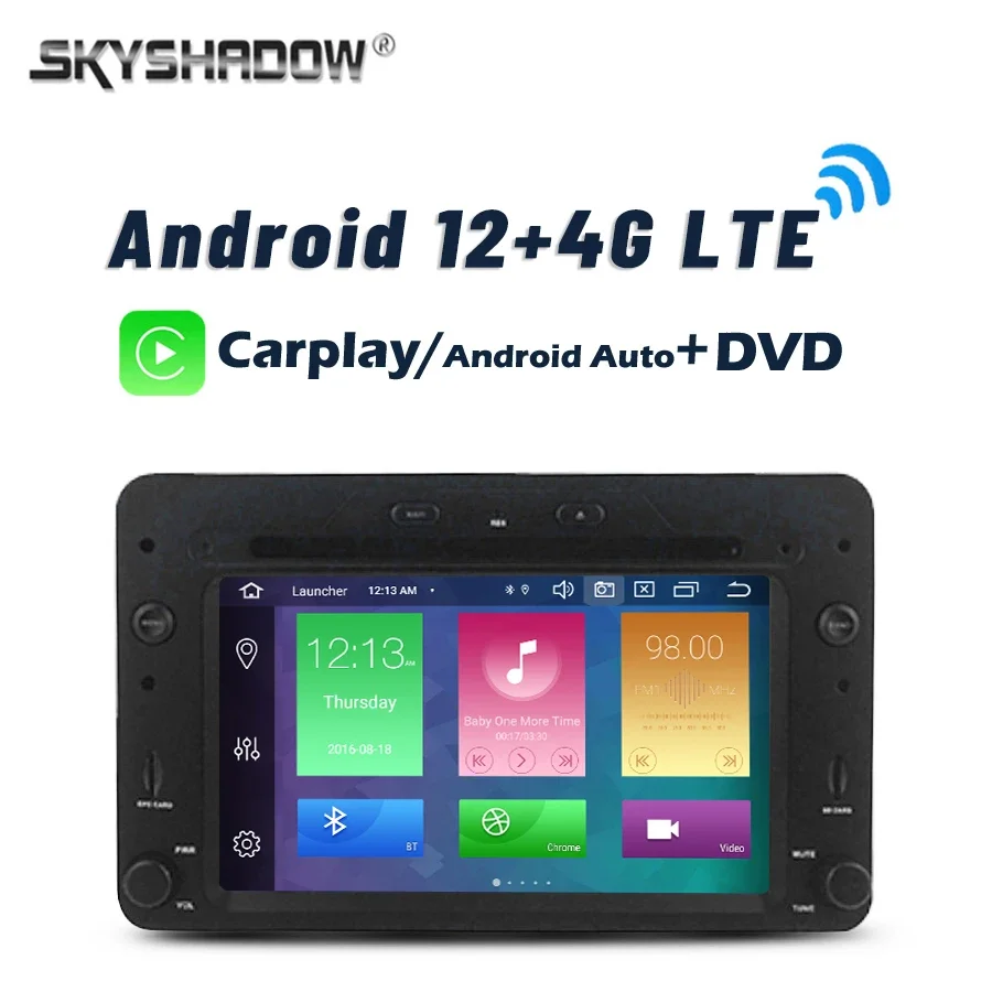Carplay DSP 4G LTE Android 12 0 8 ГБ + 128 8-ядерный автомобильный DVD-плеер GPS RDS RADIO Bluetooth Wi-Fi для Alfa