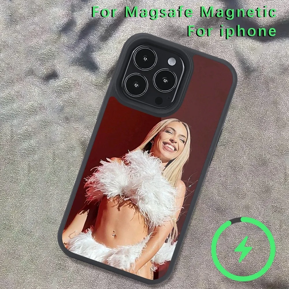 Чехол для телефона B-Bad Gyal singer iPhone 14 13 12 11 15 Pro Max Magsafe Беспроводная зарядка плюс