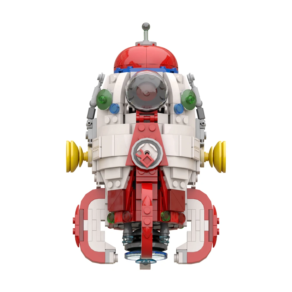 

MOC Pikmined S.S. Dolphin Ship Rocket Building Block Cartoon Captain Olimar Space Rocket Freight Aircraft Brick Toys Kids Gifts