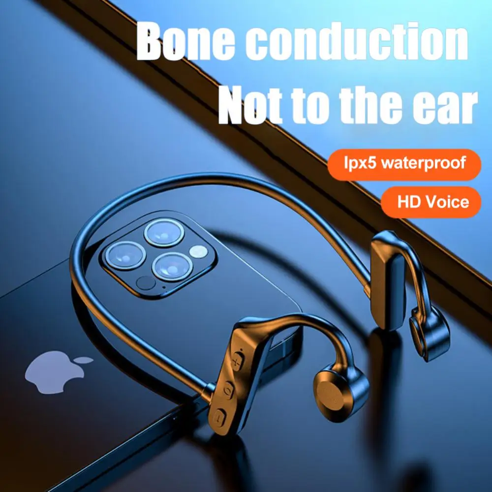 

Music Headphone Low Latency 180mah Bone Conduction Earphone Bilateral Stereo Waterproof For Laptop Tablet Wireless Headset Hifi
