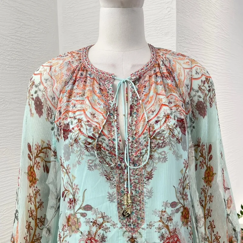 Женские сине-зеленые элегантные платья миди с цветочным принтом животных