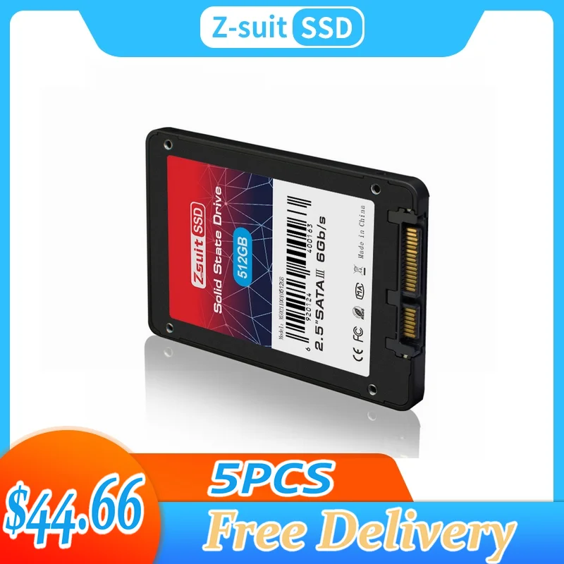 

Z-suit 5pcs SSD 1T 120G SATA 256G 480G 2.5 SSD 128G 256G 512G 2T HDD Internal Hard Drive Solid State Disk For PC Laptop
