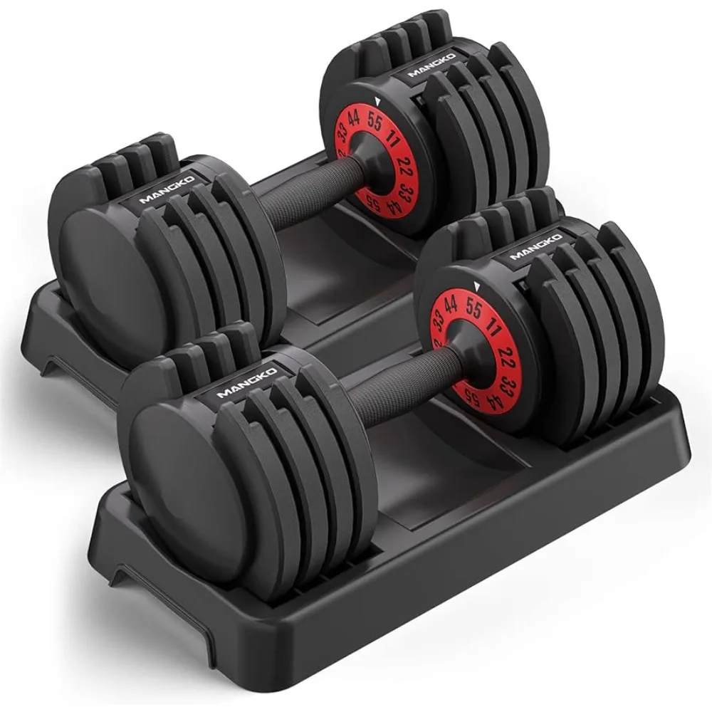 

Adjustable Dumbbells 55LB Single Dumbbell Weights, 5 in 1 Free Weights Dumbbell with Anti-Slip Nylon Handle