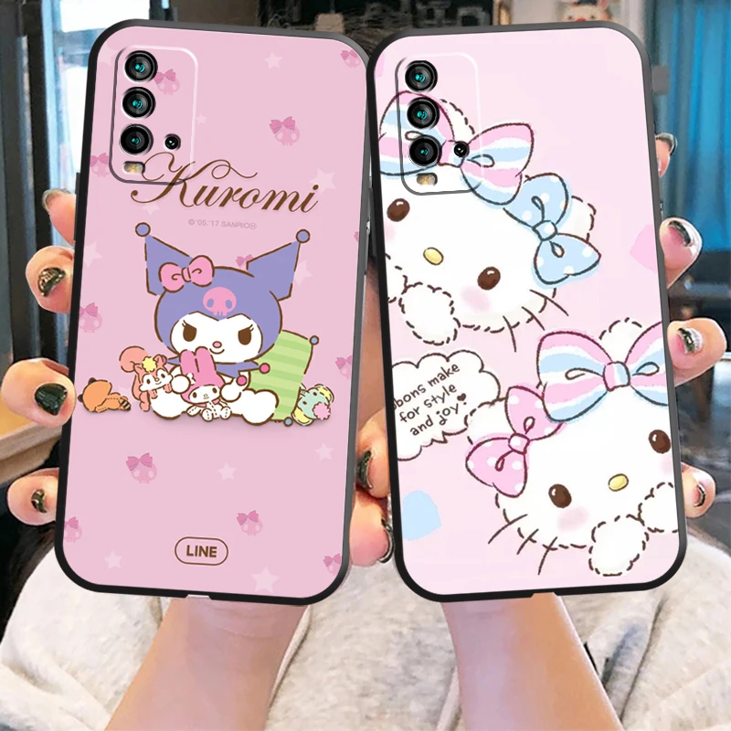 Чехол для телефона с японским аниме Kuromi Xiaomi Redmi Note 9 Pro MAX 5G 9T 9S 10S 10 10T Funda