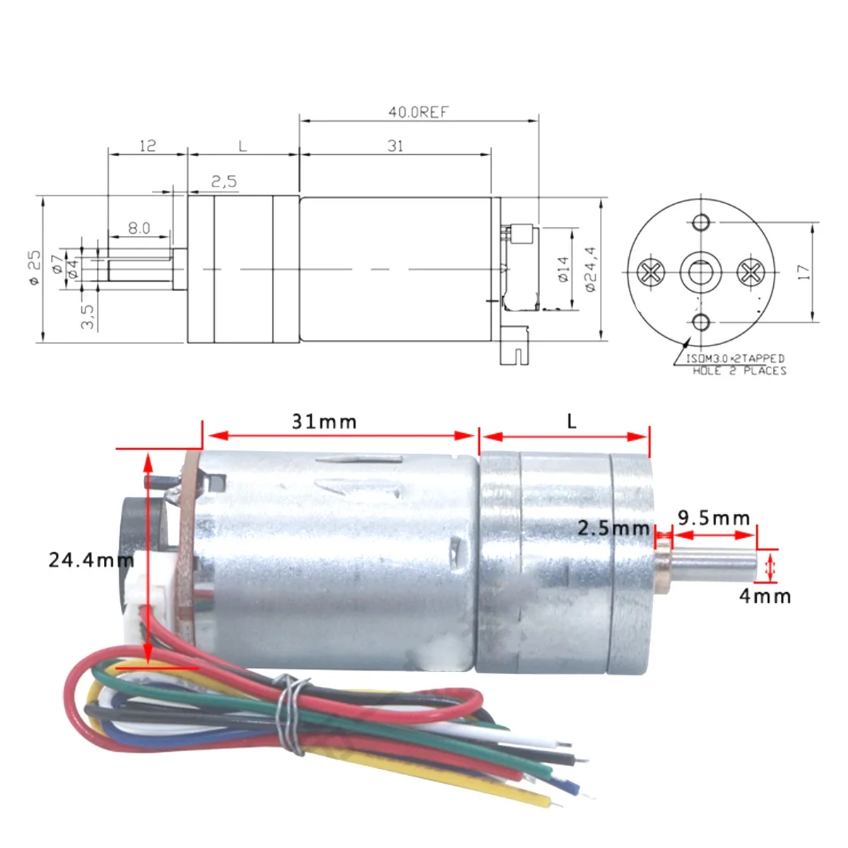 Микро-редуктор с высоким крутящим моментом двигатель редуктором 24 В постоянного