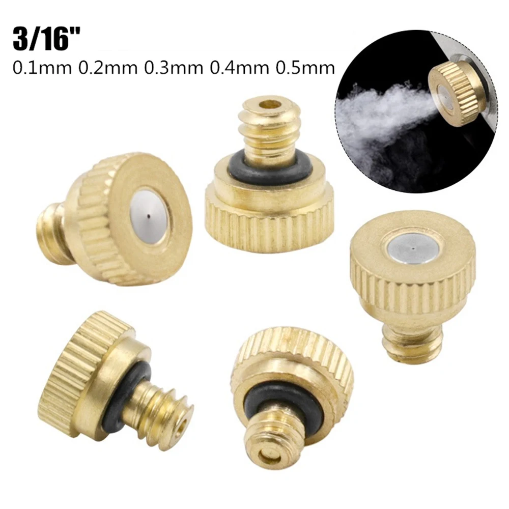 

1Pcs 0.1/0.2/0.3/0.4/0.5mm Low Pressure High Quality Brass Fog Misting Nozzles Connectors Garden Water Irrigation Sprinkler Fitt