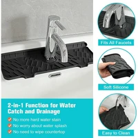 silicone kitchen faucet mat sink splash guard drain mat drying pad mat for kitchen bathroom countertop