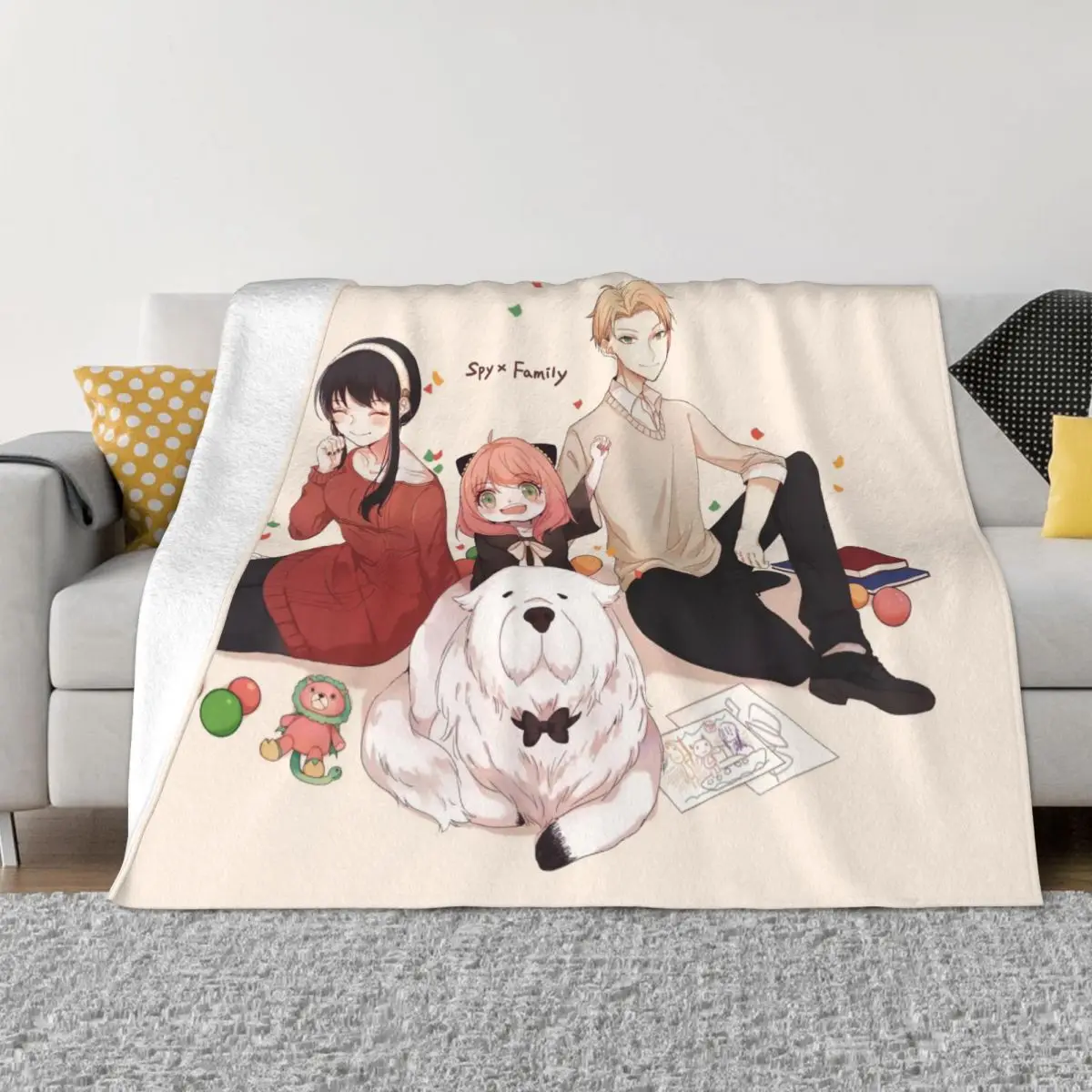 

Anya Loid Yor Bond Forger Blanket Fleece Summer Autumn Winter Spy X Family Anime Soft Throw Blankets for Bed Car Bedspreads