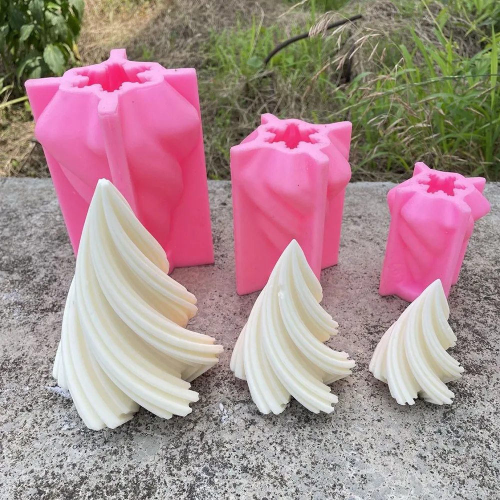 

Silicone Abstract Taper Art Stripe Candle Mold Geometry Conical Column Candle Making Supplies Plaster Soap Resin Mold Home Decor