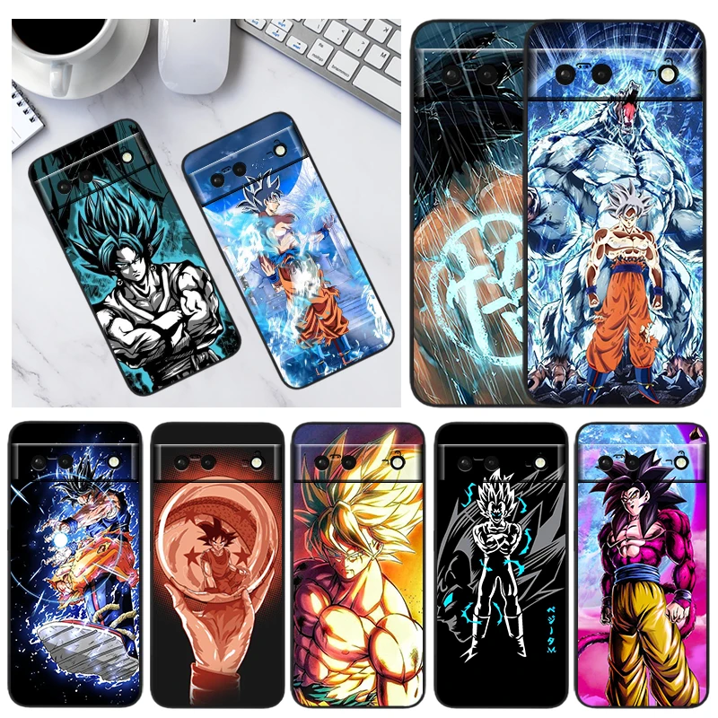 D-Dragon Ball Z Anime G-Goku Phone Case For Google Pixel 7 6 Pro 6A 5A 5 4 4A XL 5G Black Shell Soft Cover Fundas Coque Capa