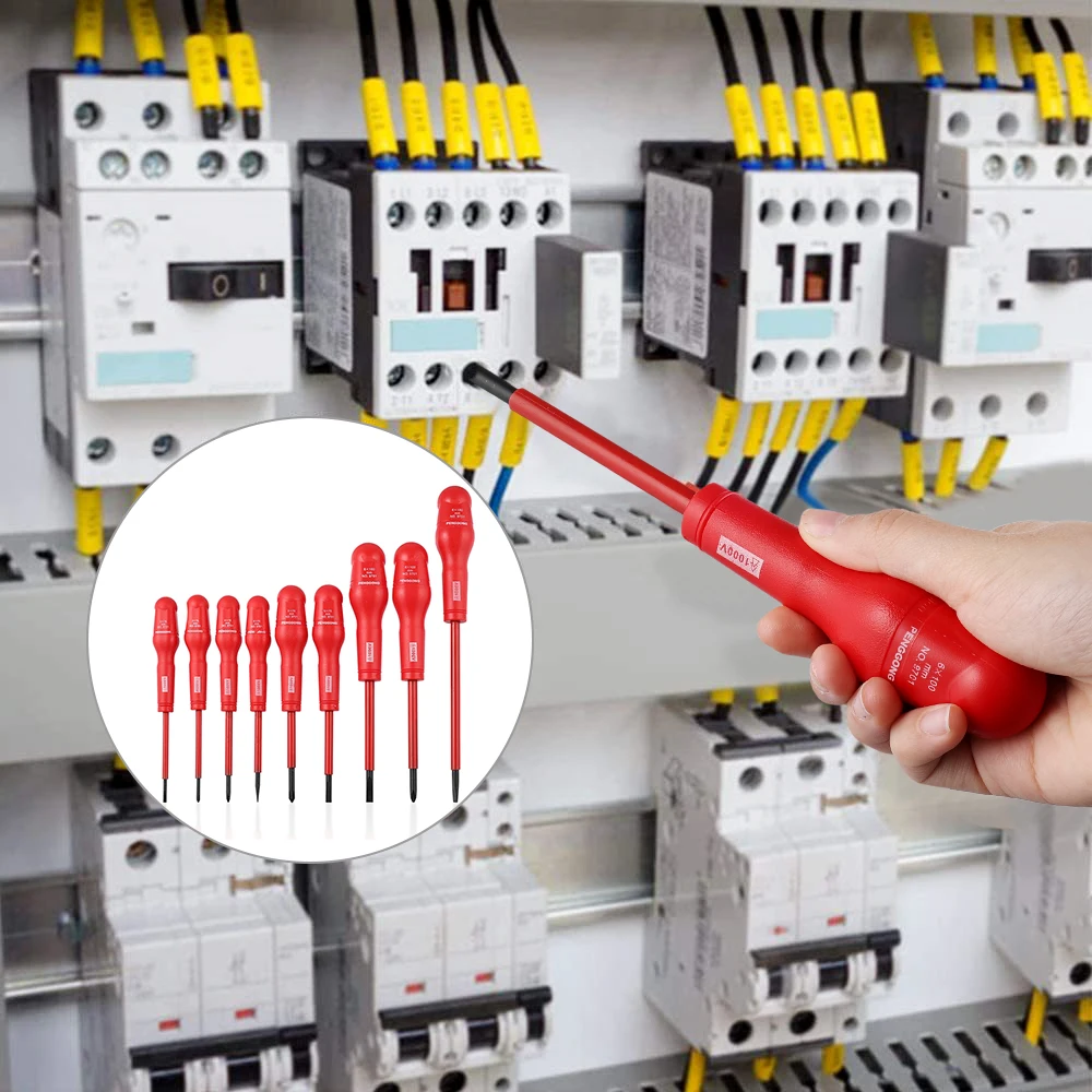 9 шт. изолированный Набор отверток электрический специальный магнитный