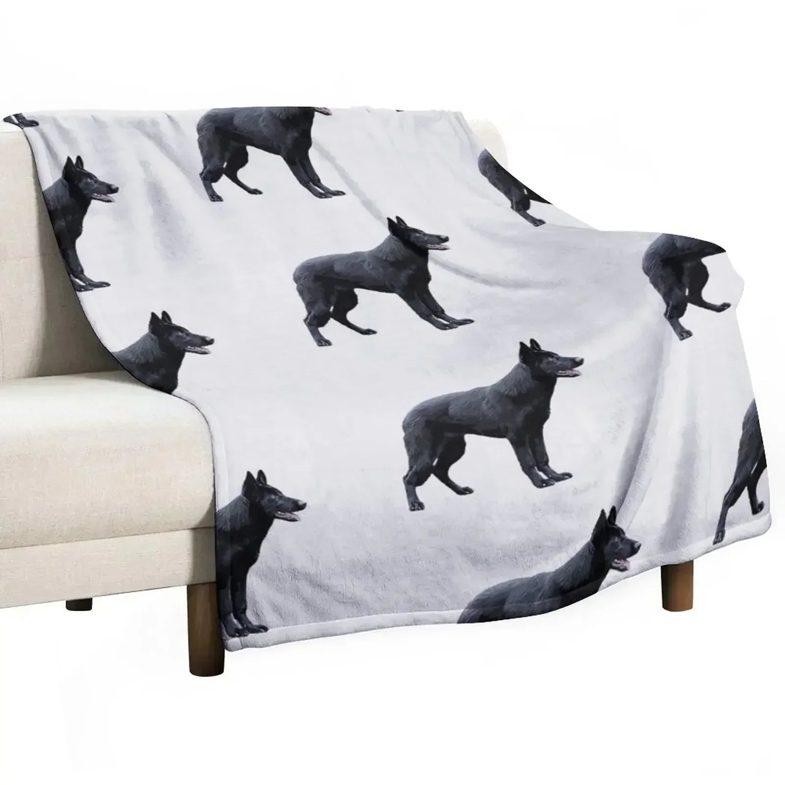Черная немецкая овчарка GSD пледы плед декоративные диваны одеяла