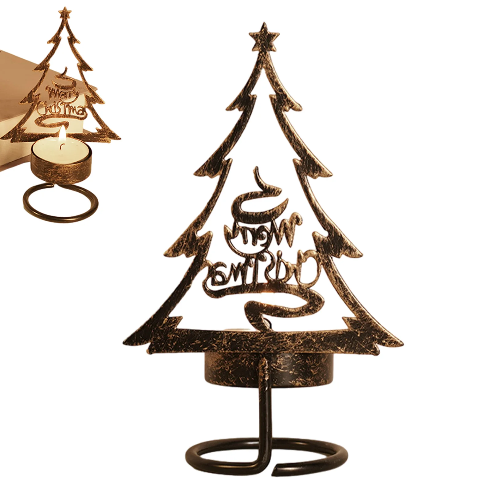 Party Decoration Metal Holiday Santa Claus Cute Dinner Christmas Tree Living Room Reindeer