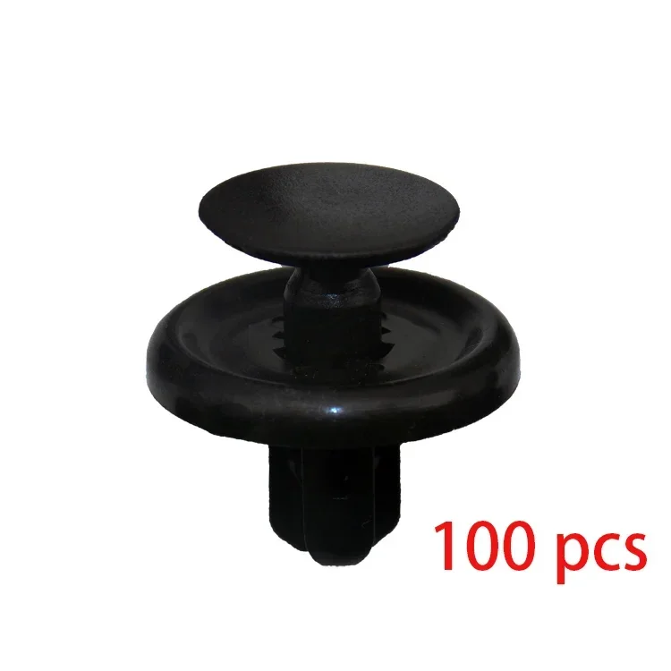 

50 шт./100 шт. диаметр 7 мм черные пластиковые автомобильные крепежи заклепки клипсы для автомобиля бампера двери панели крыла вкладыша фиксаторы