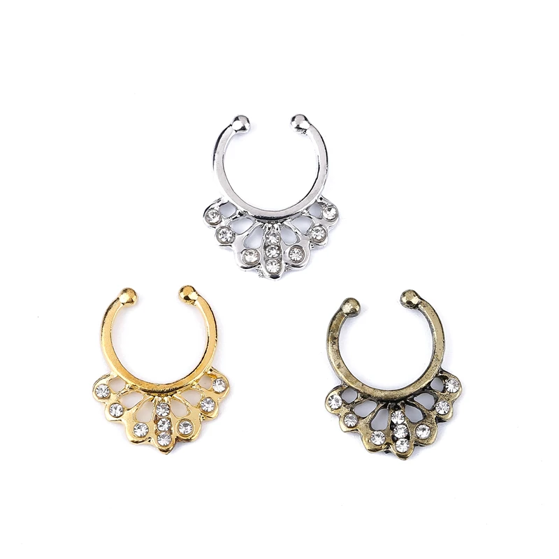 Кольцо-гвоздик для имитации носа 3 шт.